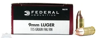 Federal Champion 9mm Ammo 115 Grain FMJ 50rds - Federal Premium