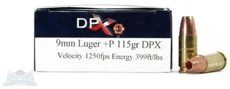 Cor-Bon 9mm 115gr +P DPX Ammunition 20rds - DPX09115/20 - Corbon