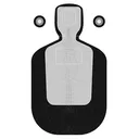 Action Target TQ-19 Qualification Target w/Vital Anatomy 23" x 35", Black/Gray - Action Target