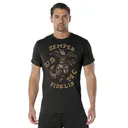Rothco Usmc Semper Fidelis T-Shirt - Black, 3X-Large - Rothco