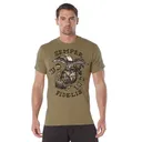 Rothco Usmc Semper Fidelis T-Shirt - Coyote Brown, Medium - Rothco