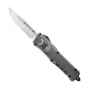 CobraTec Knives CTK-1 Large OTF Knife Drop Serrated Pont, Stonewashed - LSWCTK-1LDS - CobraTec Knives