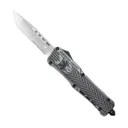 CobraTec Knives CTK-1 Large OTF Knife Tanto Serrated, Stonewashed - LSWCTK-1LTS - CobraTec Knives