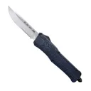 CobraTec Knives CTK-1 Large OTF Knife Drop Serrated Point, NYPD Blue - LNYCTK-1LDS - CobraTec Knives