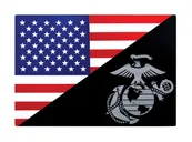Rothco Usmc Eagle, Globe And Anchor Flag Decal Outside - Back Gum - Rothco