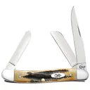 Case Stockman Medium Folding Knife Brown Handle and Dependable Clip, Sheepfoot, Spey Blades - 03578 - Case Knives