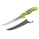 Smiths Products Mr. Crappie, Slab Sticker Curved Fillet, Fixed Blade Knife, Gray/Green - 51208 - Smiths