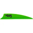 Bohning X3 Vanes Neon Green 2.25 in. 100 pk. - Bohning