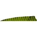 Gateway Shield Cut Feathers Barred Chartreuse 4 in. RW 50 pk. - Gateway