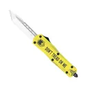 CobraTec Knives FS-3 Don't Tread On Me Medium OTF Knife Tanto, Yellow - MDTOMFS-3TNS - CobraTec Knives