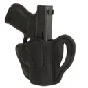 1791 Gunleather Optic Ready Glock 43/Sig P365 Leather OWB Left Holster C, Black - ORBHCSBLL - 1791 Gunleather