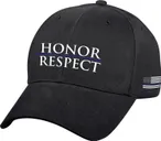 Rothco Honor And Respect Thin Blue Line Low Profile Cap - Black - Rothco