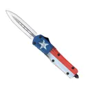 CobraTec Knives FS-3 Texas Flag Medium OTF Knife Dagger - MCTXFS-3DAGNS - CobraTec Knives