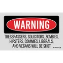TEKMAT Trespassers Will Be Shot 42" x 25" x 0.13" Door Mat - TekMat