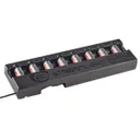 Streamlight SL-B9 120 V/100 VAC 8-Unit Bank Charger w/Batteries, Black - Streamlight