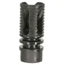 Lead & Steel Closed Tine Saw Style Flash Hider 1/2-28, Black - Lead & Steel