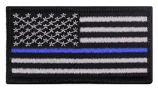 Rothco Thin Blue Line Flag Patch - Iron On - Rothco