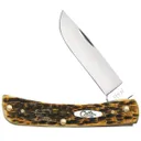 Case Sod Buster Jr Folding Knife Skinner, Amber - Case Knives