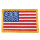 Rothco Iron On - Sew On Embroidered Us Flag Patch With Yellow Border, Orientation Normal - Rothco