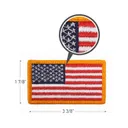 Rothco American Flag Patch - Hook Back, Red White Blue With Yellow Border, Orientation Normal - Rothco