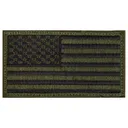 Rothco American Flag Patch - Hook Back, Olive Drab - Black, Orientation Normal - Rothco