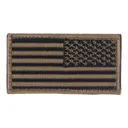Rothco American Flag Patch - Hook Back, Black - Khaki, Orientation Reverse - Rothco