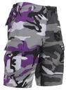 Rothco Two-Tone Camo Bdu Short - Ultra Violet Purple - City Camo, Small - Rothco