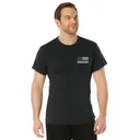 Rothco Honor And Respect 2-Sided Thin Blue Line Flag T-Shirt - Black, 3X-Large - Rothco