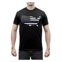 Rothco Thin Blue Line America Map T-Shirt - Small - Rothco