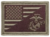 Rothco Us Flag - Usmc Eagle, Globe And Anchor Morale Patch, Coyote Brown - Rothco