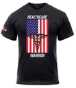 Rothco Healthcare Warrior Us Flag T-Shirt - Black, Large - Rothco