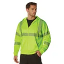 Rothco Hi-Vis Performance Zipper Sweatshirt - Safety Green, Medium - Rothco
