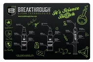Breakthrough Clean Technologies Polyester Top, Neoprene Rubber Backing Cleaning Mat, 11" x 17" - BT-RGM-P - Breakthrough Clean