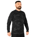 Rothco Long Sleeve Henley T-Shirt - Midnight Black Camo, 3X-Large - Rothco