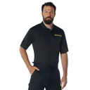 Rothco Moisture Wicking Security Polo Shirt - Black W- Gold Lettering, 3X-Large - Rothco