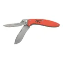 Browning Primal Scalpel 2 Blade Folding Knife Drop Point/Scalpel Blaze Orange - Versatile - 3220462 - Browning