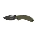 Browning Hidden Hollow Folder Small Folding Knife Drop Point OD Green - Durable, Lightweight and Reliable Handle - 3220504 - Browning