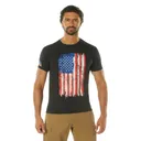 Rothco Distressed Us Flag Athletic Fit T-Shirt - Red - White - Blue, X-Large - Rothco