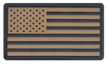 Rothco Pvc Us Flag Patch With Hook Back - Black - Khaki, Packaging Bulk Packaging - Rothco