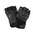 Rothco Fingerless Cut Resistant Carbon Hard Knuckle Gloves - Black, Medium - Rothco
