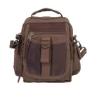 Rothco Vintage Canvas Leather Travel Shoulder Bag - Brown - Rothco