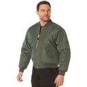 Rothco Enhanced Nylon Ma-1 Flight Jacket - Sage Green, Large - Rothco