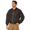Rothco Enhanced Nylon Ma-1 Flight Jacket - Black, 4X-Large - Rothco