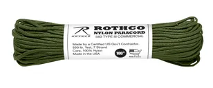 Rothco Nylon Paracord Type III 550 Lb - Olive Drab, 100 - Rothco