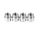 EGW 4-Pack Grip Screw Escutcheon Fits 1911 Commander/1911 Government/1911 Officer, Stainless Steel - EGW