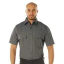 Rothco Short Sleeve Uniform Shirt - Dark Grey, 3X-Large - Rothco