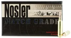 Nosler Match Grade 22 Nosler 77 grain Custom Competition Rifle Ammo, 20/Box - 60016 - Nosler