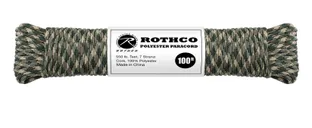 Rothco 550Lb Type III Polyester Paracord - Woodland Camo, 100 - Rothco