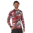 Rothco Long Sleeve Color Camo T-Shirt - Red Camo, 3X-Large - Rothco