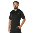 Rothco Moisture Wicking Security Polo Shirt - Black W- White Lettering, 4X-Large - Rothco